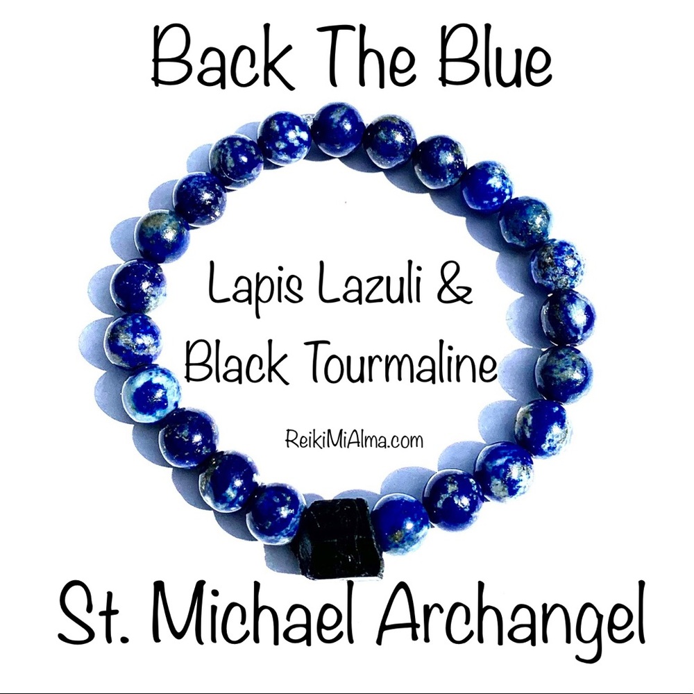 Lapis Lazuli & Black Tourmaline ”Back The Blue”